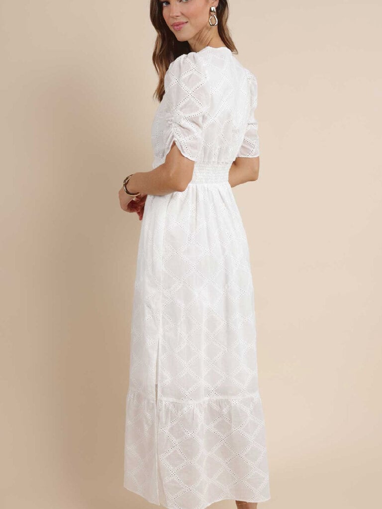 Sage The Label White Twist Front Dress