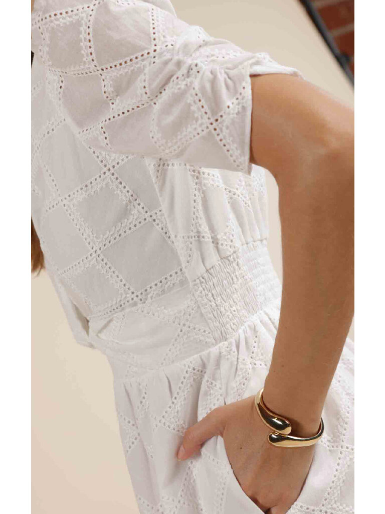 Sage The Label White Twist Front Dress