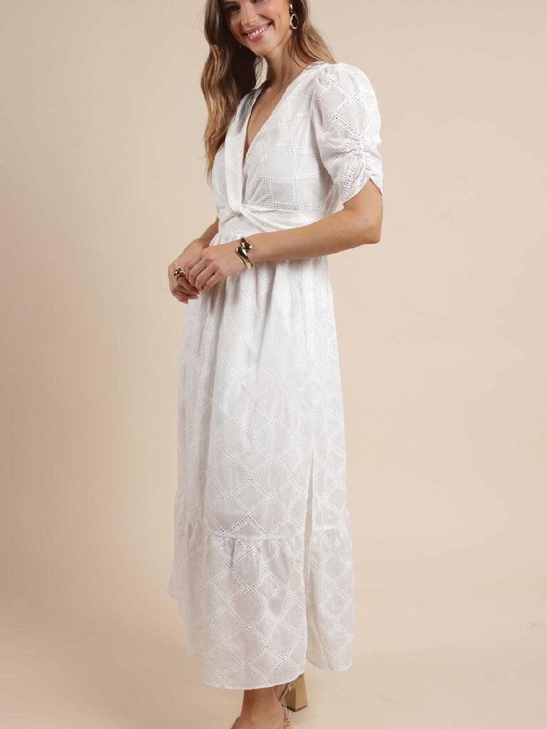 Sage The Label White Twist Front Dress