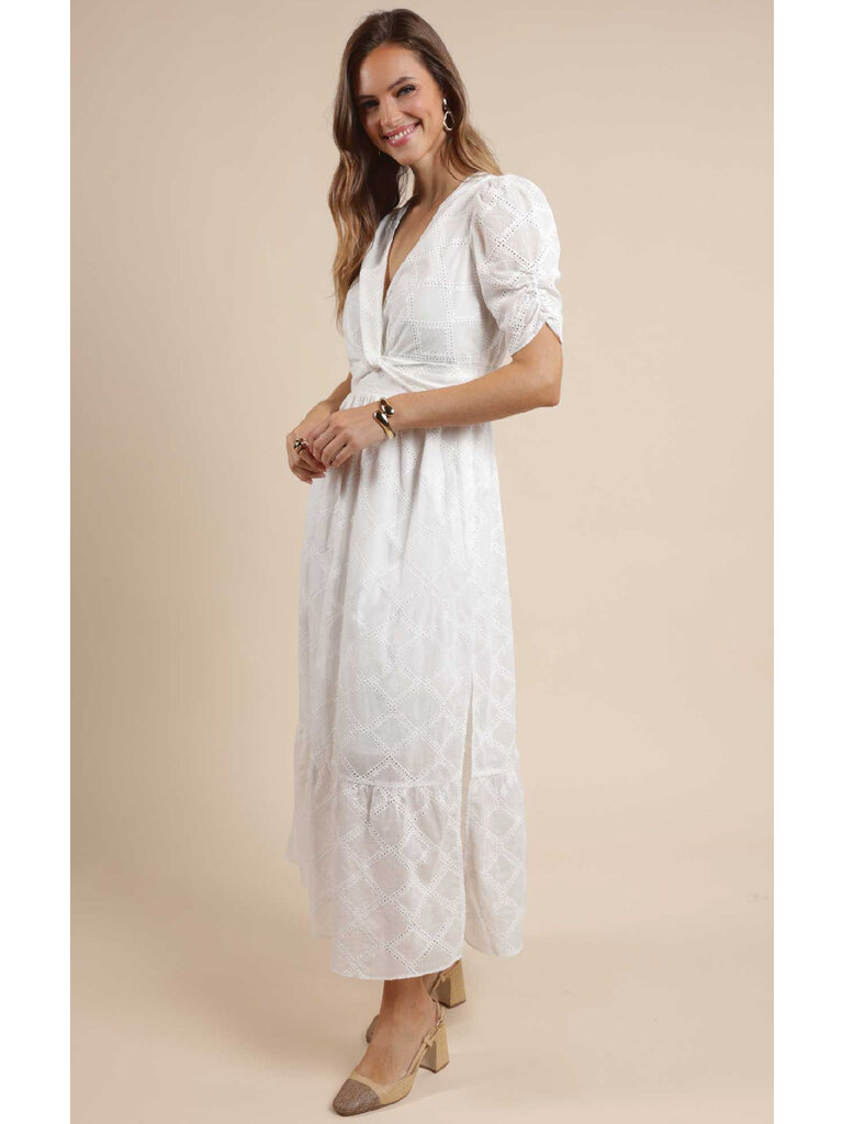 Sage The Label White Twist Front Dress