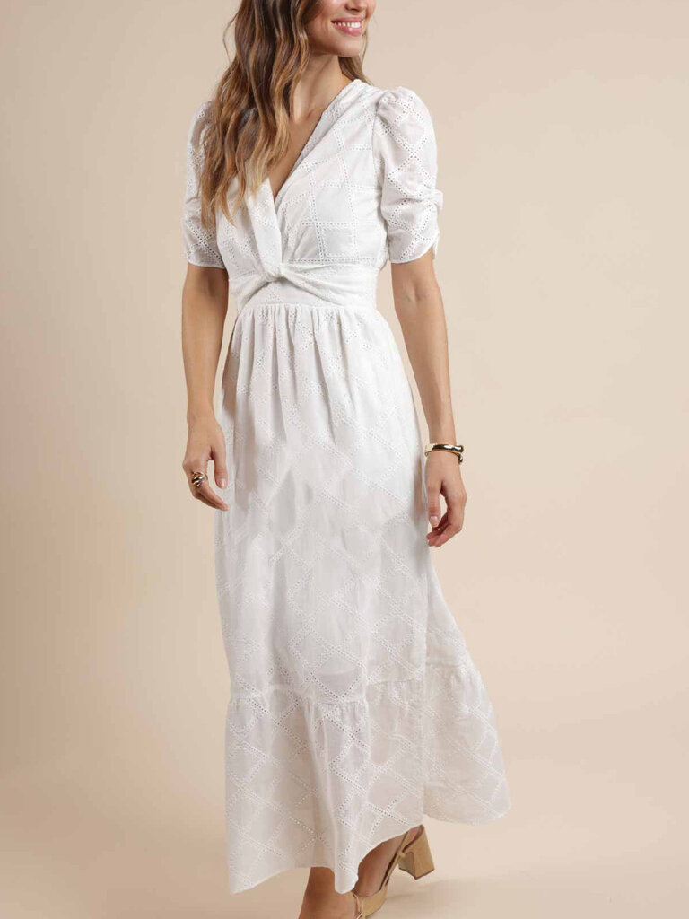 Sage The Label White Twist Front Dress