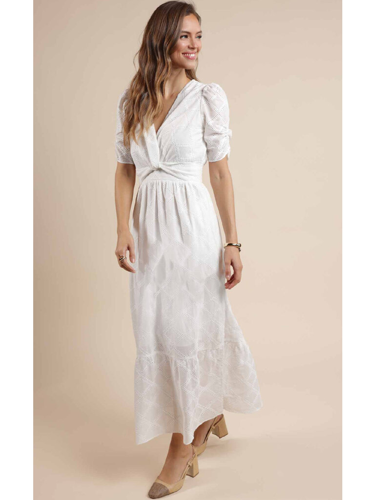 Sage The Label White Twist Front Dress