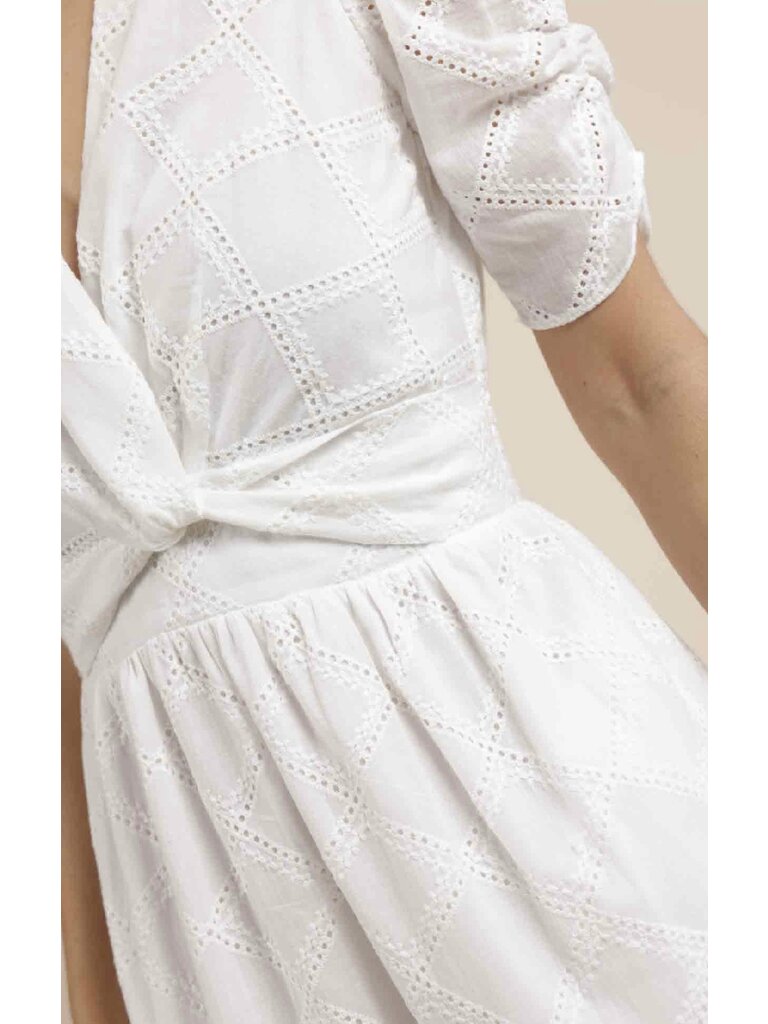 Sage The Label White Twist Front Dress