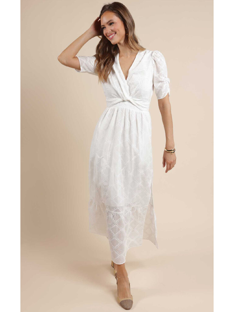 Sage The Label White Twist Front Dress
