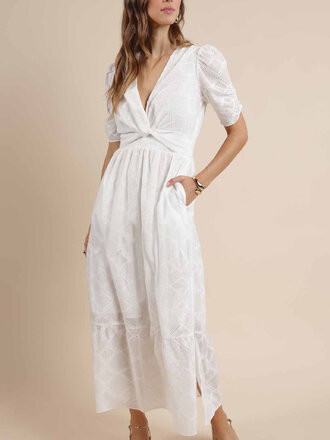 Sage The Label White Twist Front Dress
