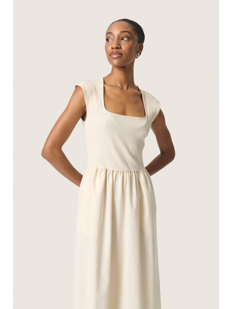 Soaked In Luxury Cream Rib Top Midi