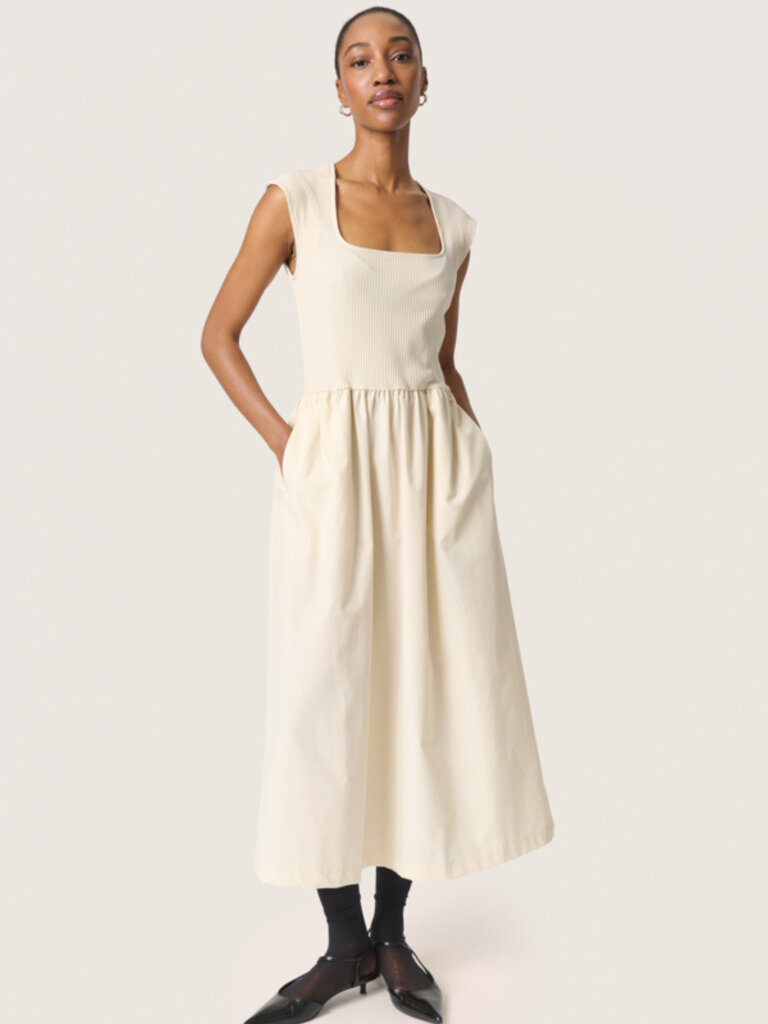 Soaked In Luxury Cream Rib Top Midi