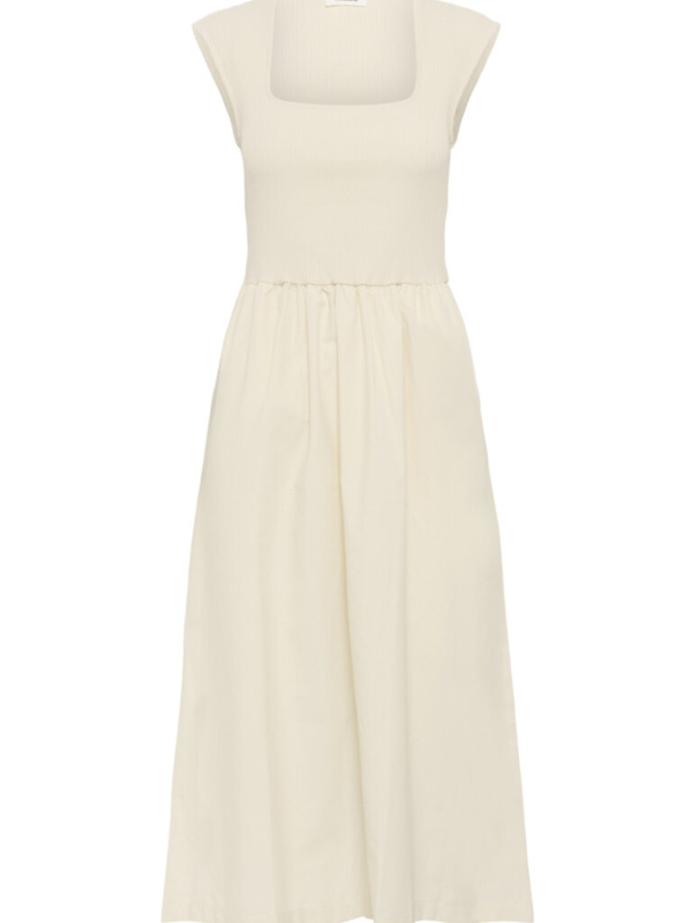 Soaked In Luxury Cream Rib Top Midi