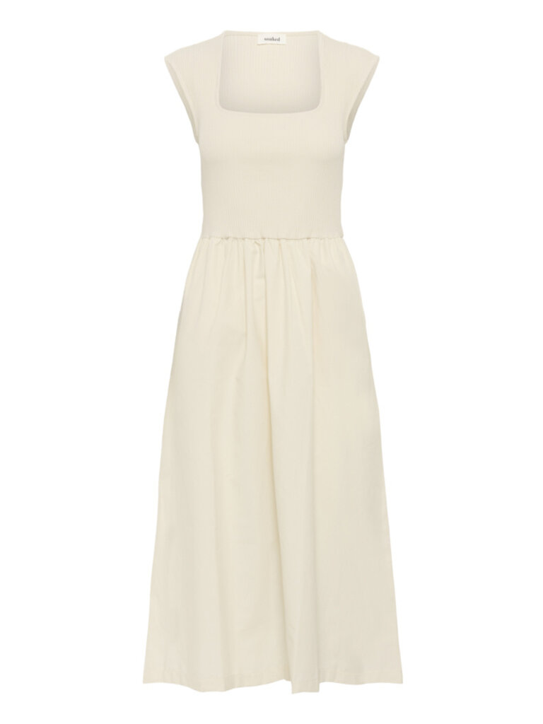 Soaked In Luxury Cream Rib Top Midi