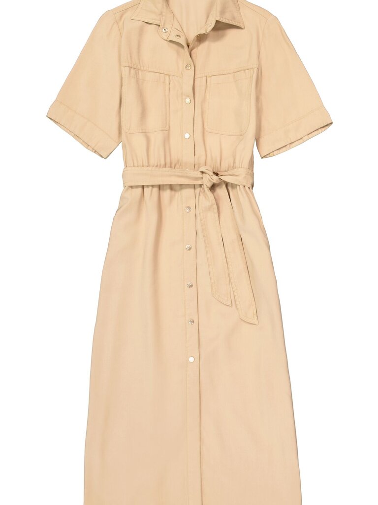 Garcia Beige Button Midi