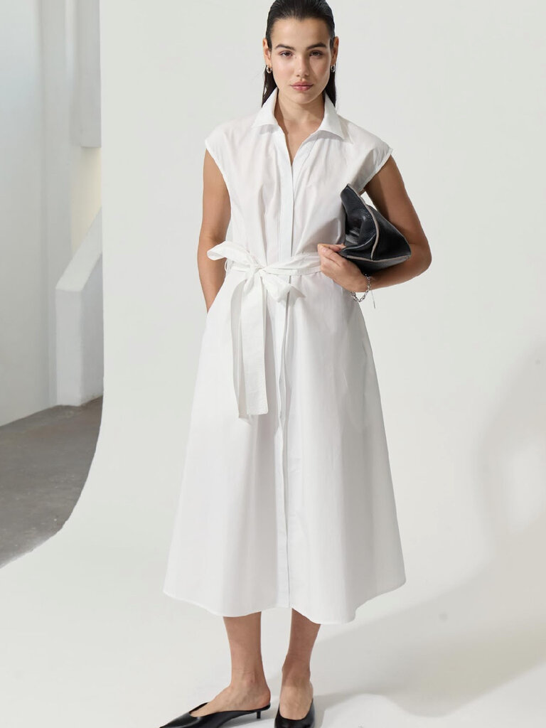 Deluc White Button Midi