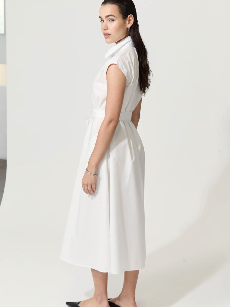 Deluc White Button Midi