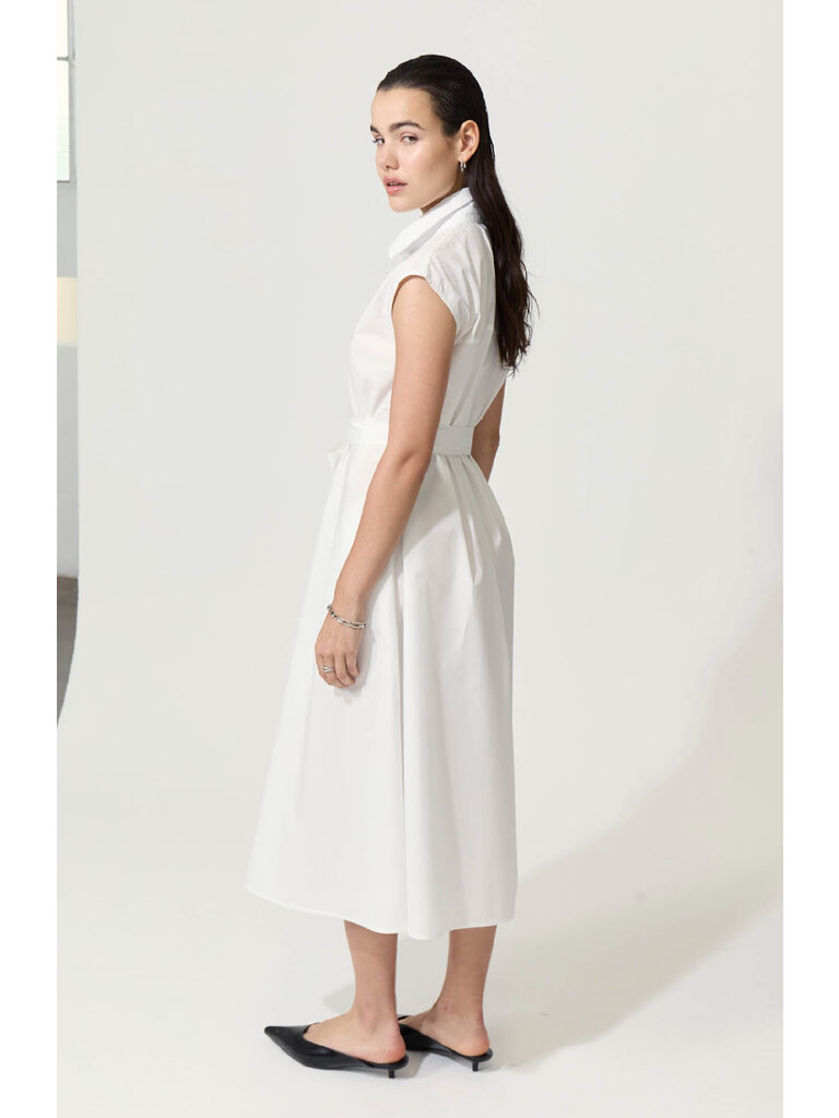 Deluc White Button Midi
