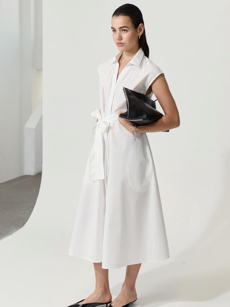 Deluc White Button Midi