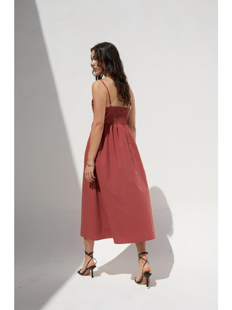 Deluc Clay Tie Front Midi