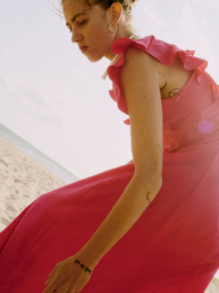 B. Young Bright Pink Midi