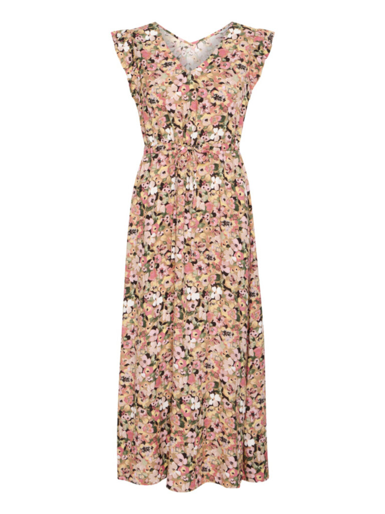 B. Young Beige Floral Midi