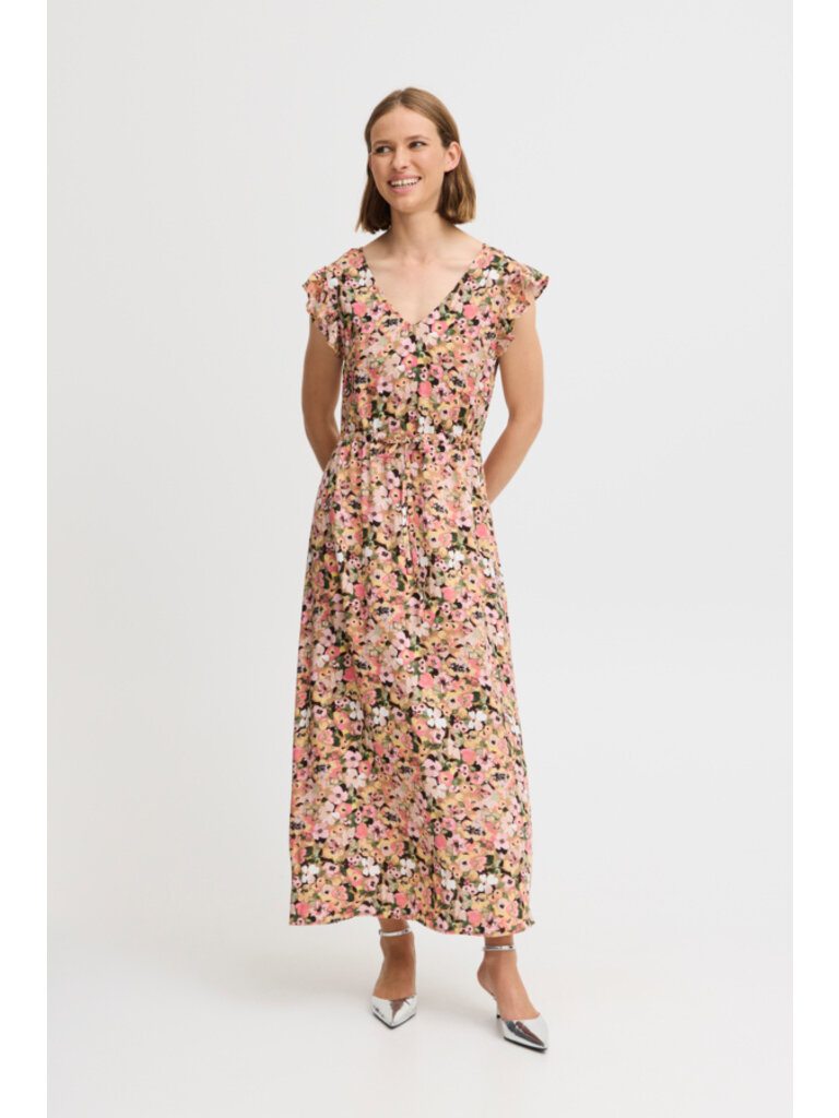 B. Young Beige Floral Midi
