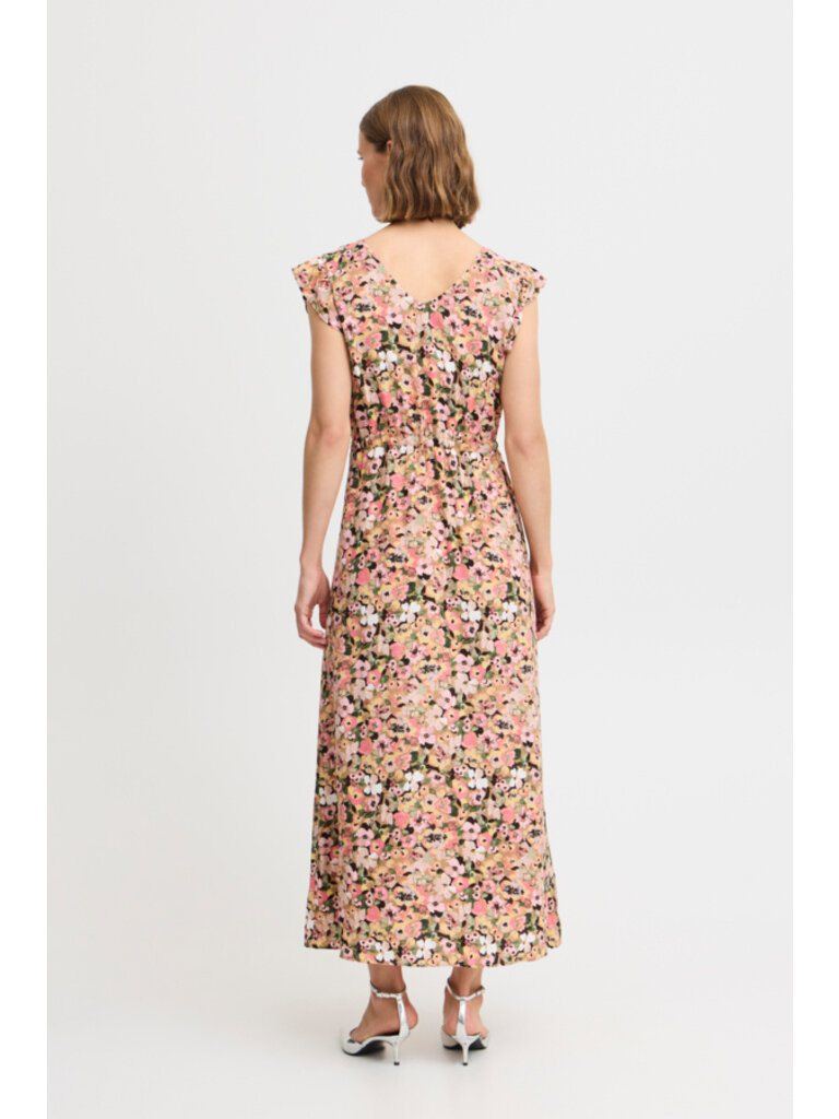 B. Young Beige Floral Midi