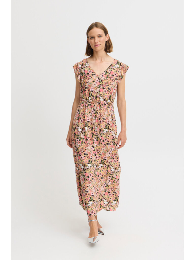 B. Young Beige Floral Midi
