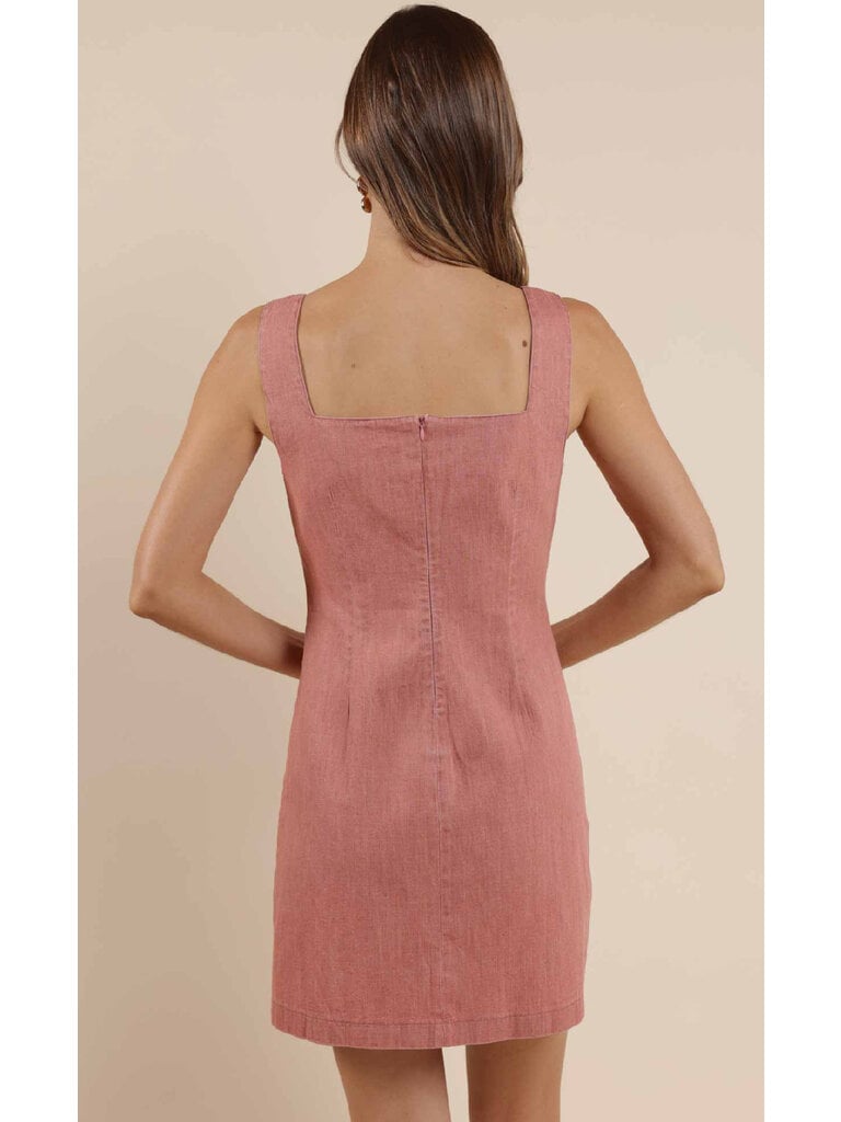 Sage The Label Dusty Rose Denim Mini