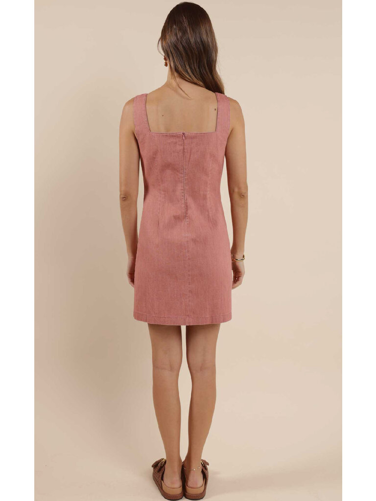 Sage The Label Dusty Rose Denim Mini