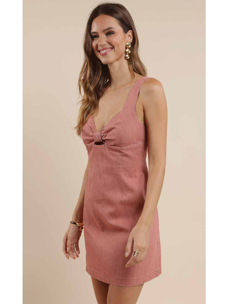 Sage The Label Dusty Rose Denim Mini