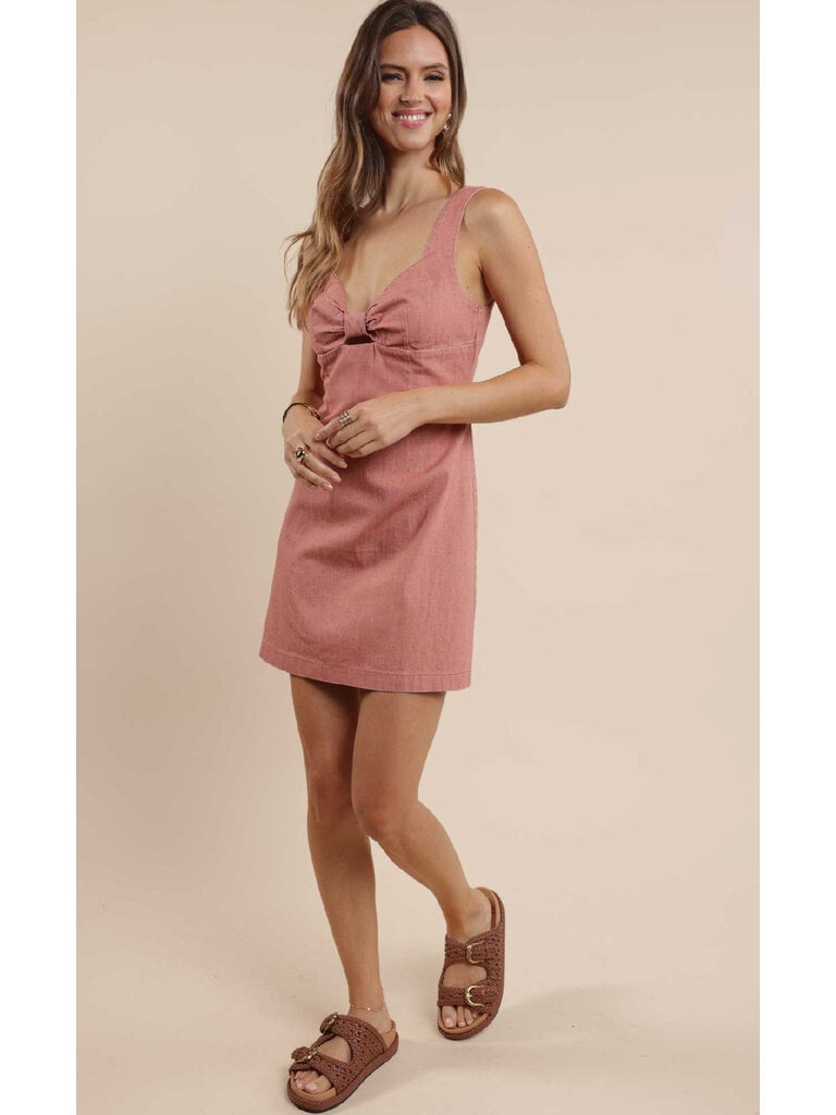 Sage The Label Dusty Rose Denim Mini