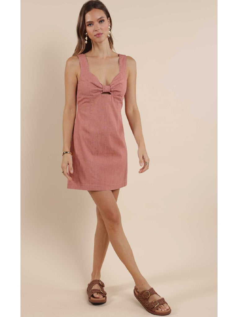 Sage The Label Dusty Rose Denim Mini