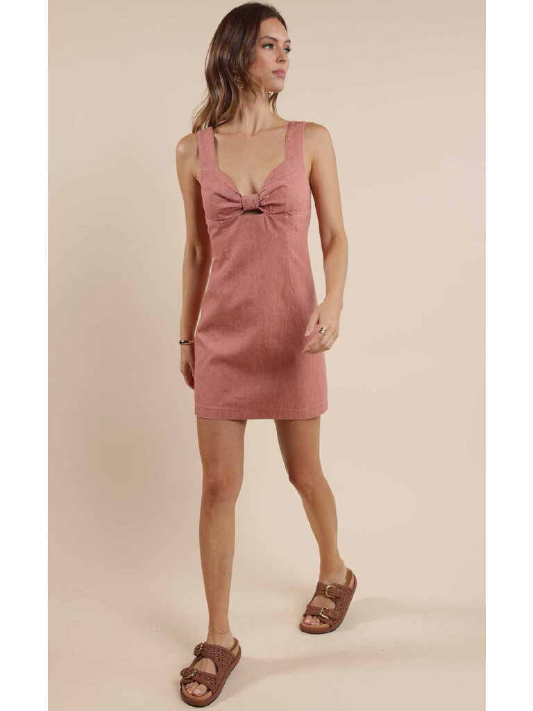Sage The Label Dusty Rose Denim Mini