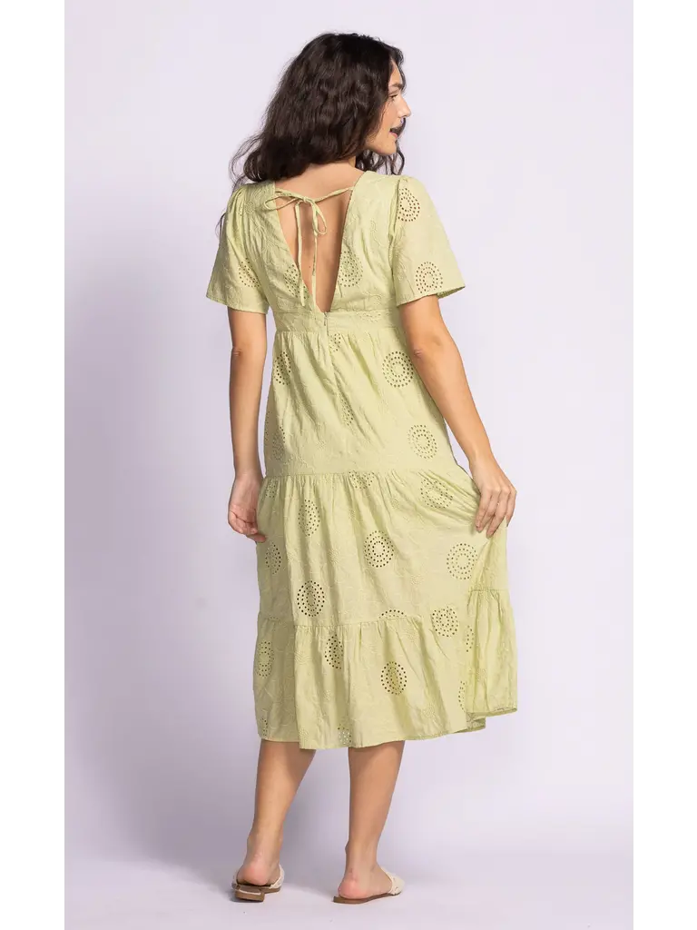 Pink Martini Pistachio Eyelet Midi