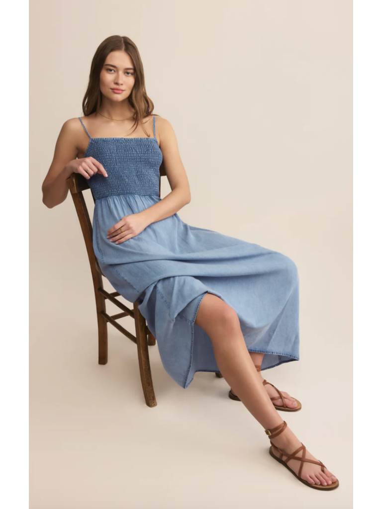 Z Supply Smocked Denim Dress