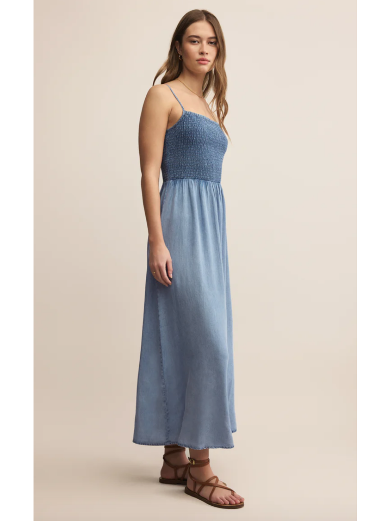 Z Supply Smocked Denim Dress
