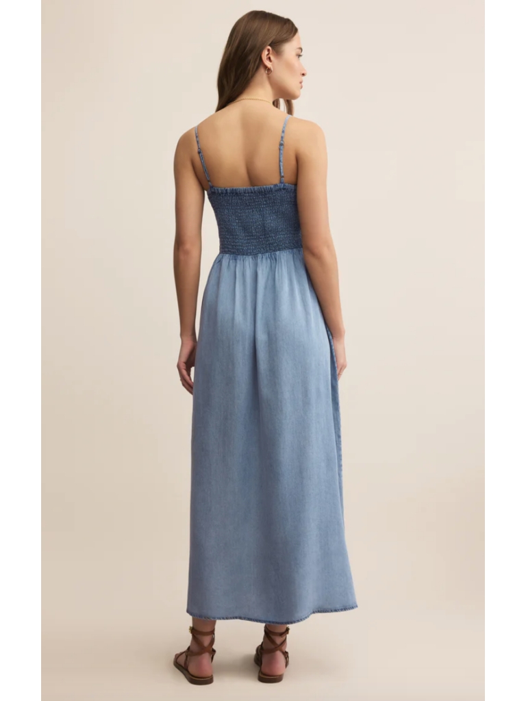 Z Supply Smocked Denim Dress