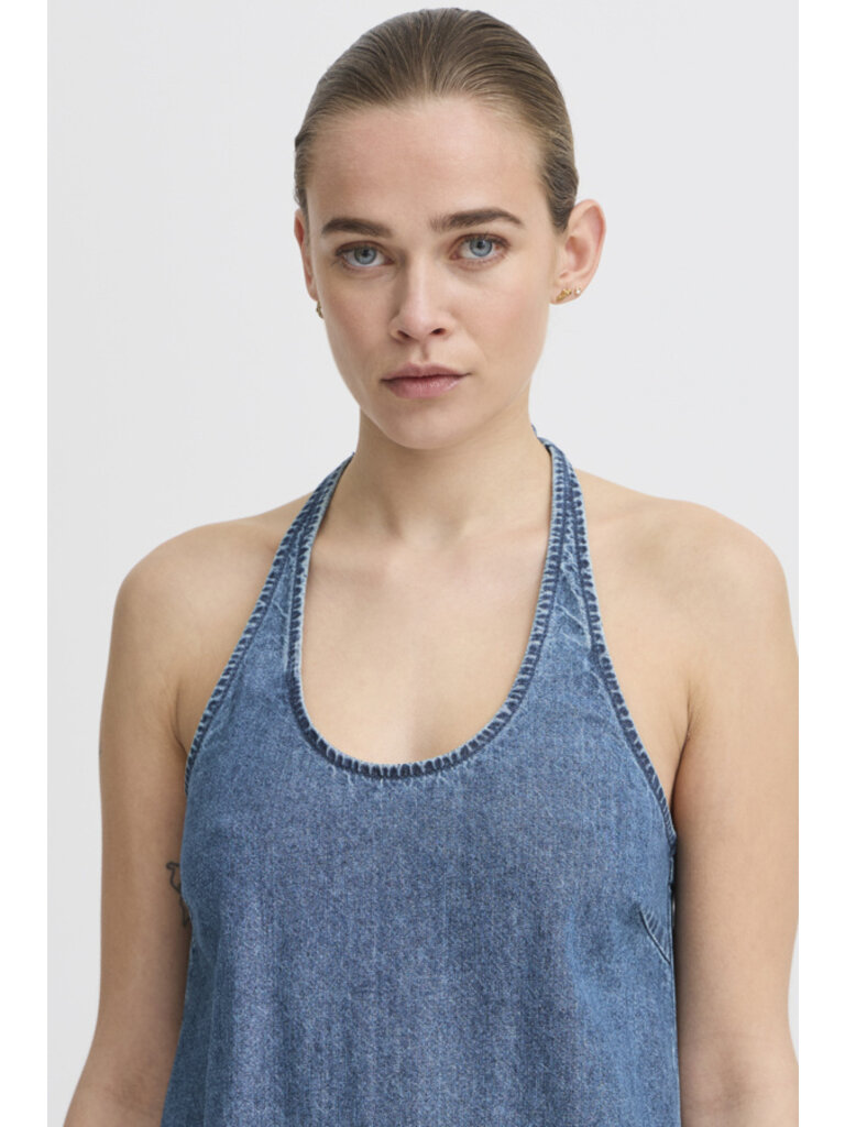 ICHI Halter Denim Mini