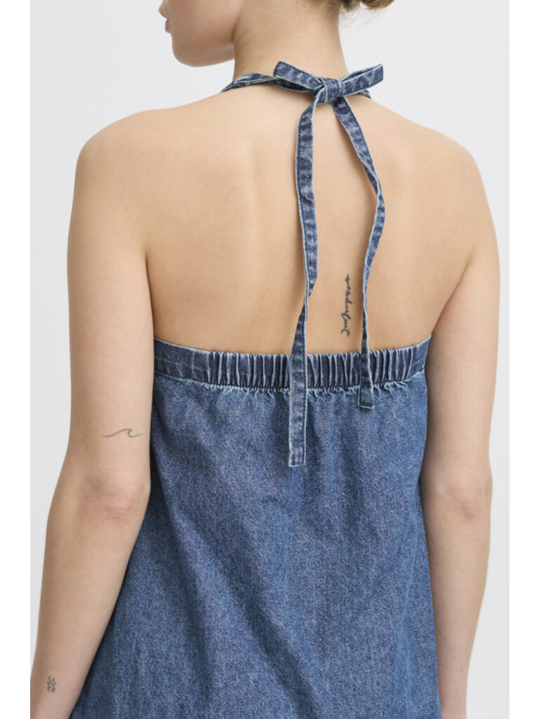 ICHI Halter Denim Mini