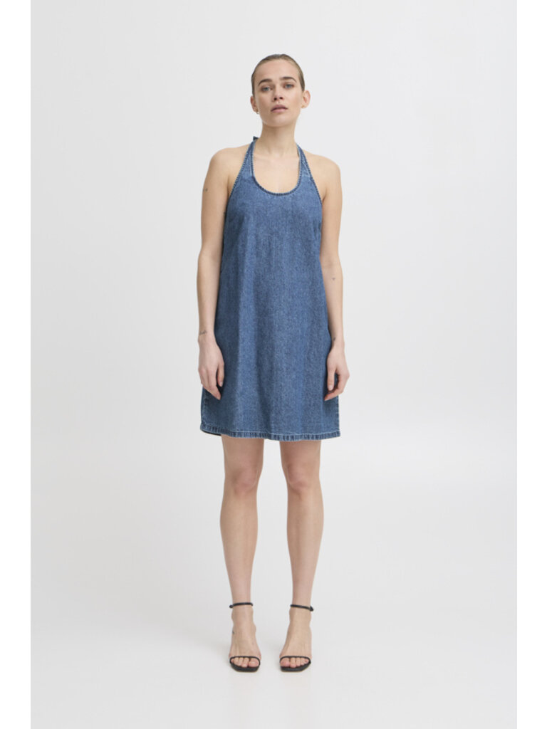 ICHI Halter Denim Mini
