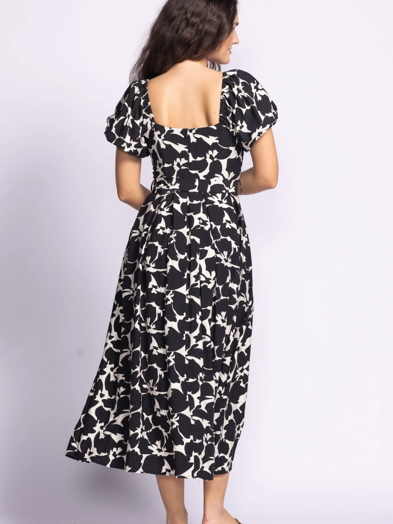 Pink Martini Bold Floral Belted Dress