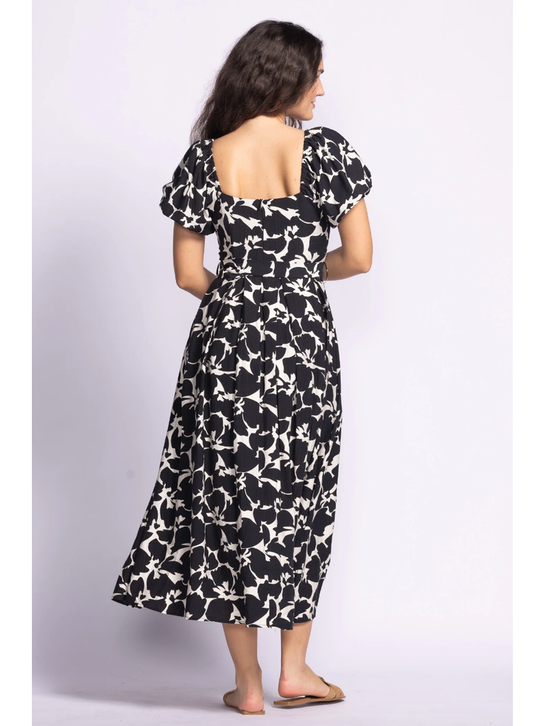 Pink Martini Bold Floral Belted Dress