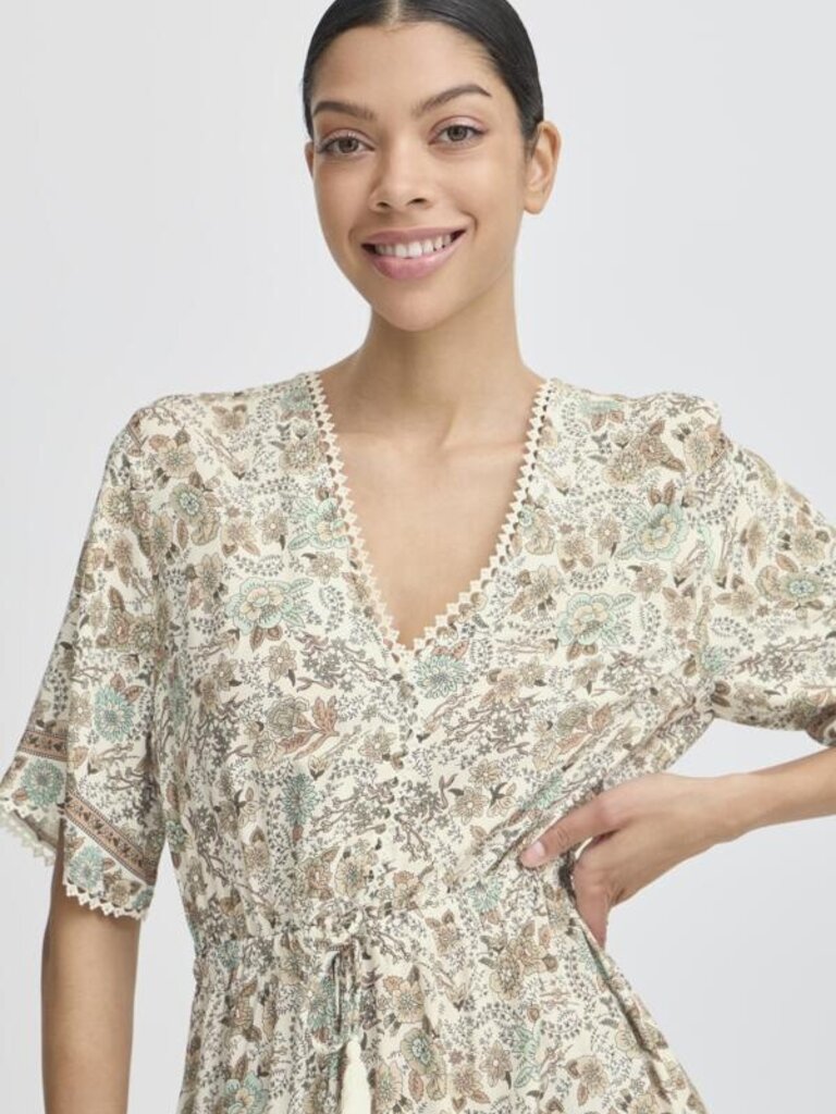 B. Young Earthy Paisley Midi