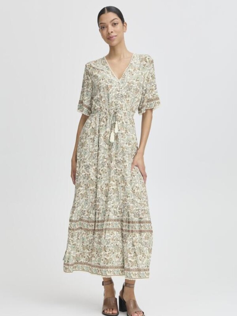 B. Young Earthy Paisley Midi