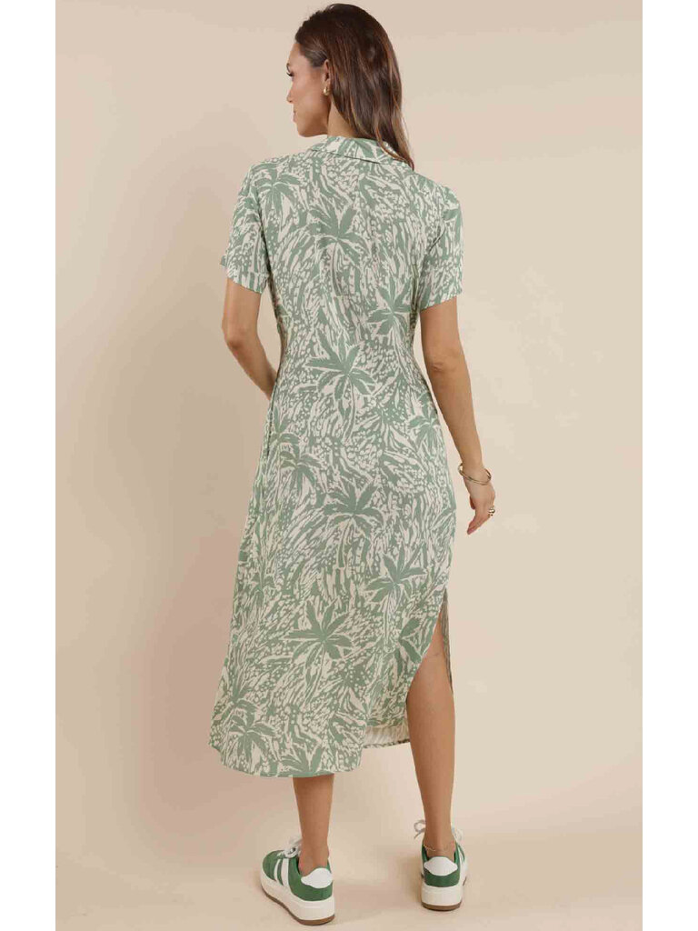 Sage The Label Palm Sage Button Midi