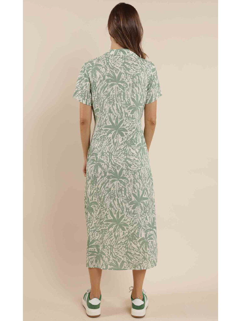 Sage The Label Palm Sage Button Midi