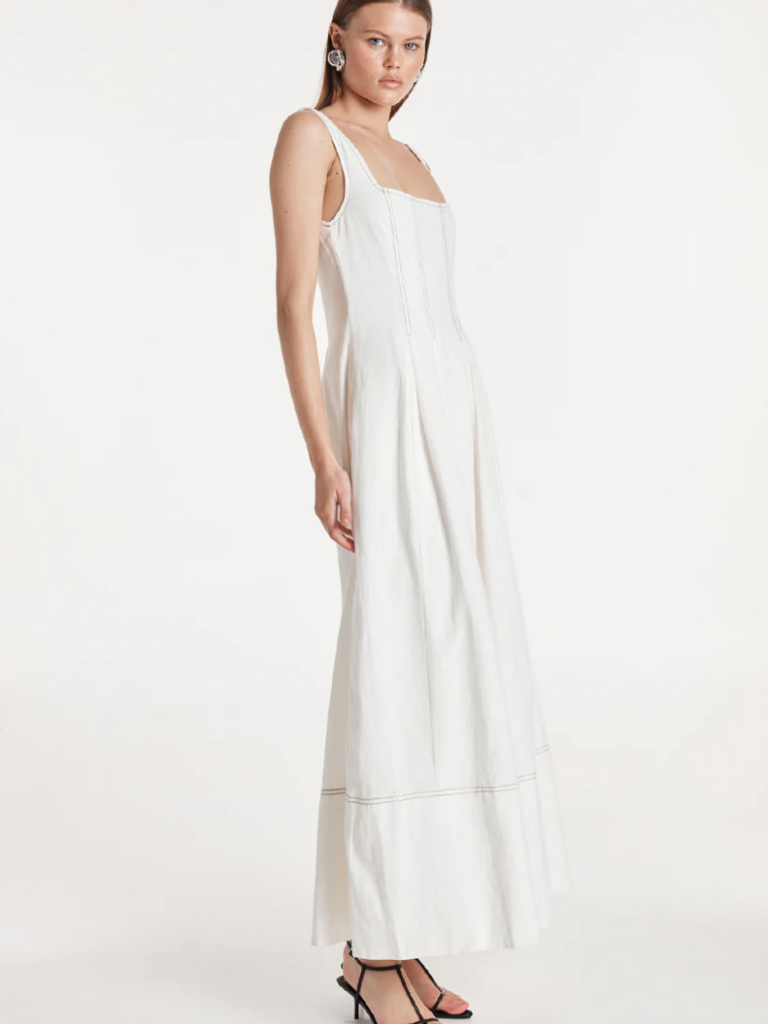 Madison The Label White Linen Maxi