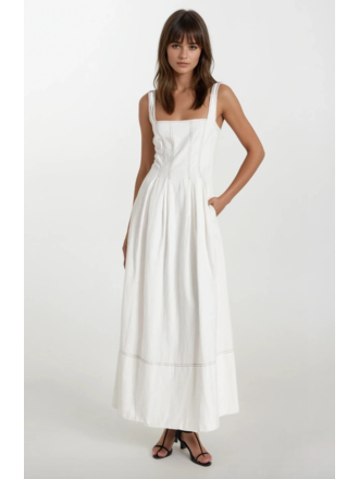 Madison The Label White Linen Maxi