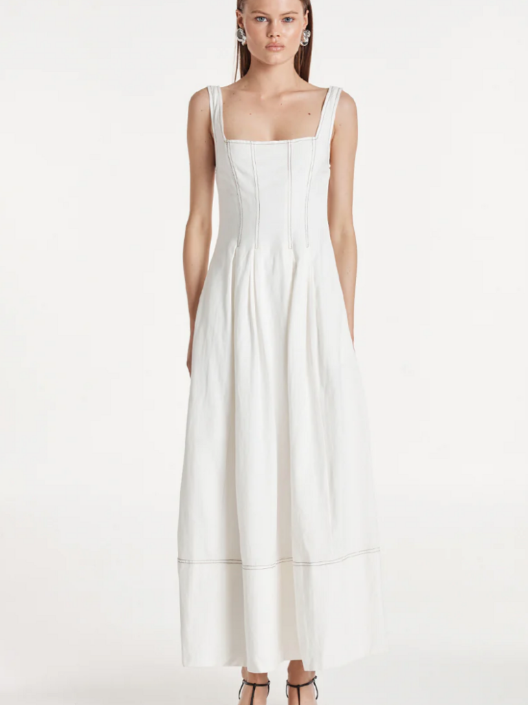 Madison The Label White Linen Maxi