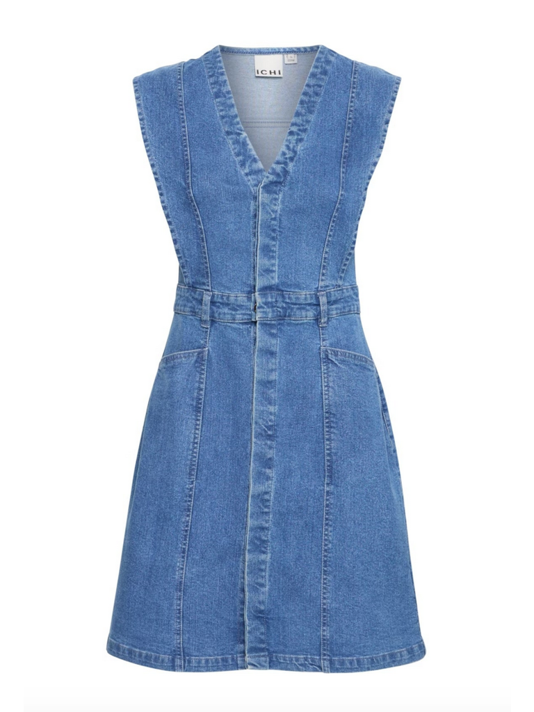 ICHI Denim Tank Dress