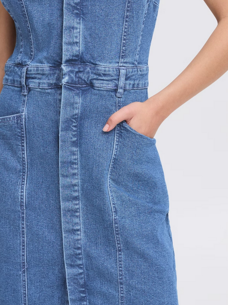 ICHI Denim Tank Dress