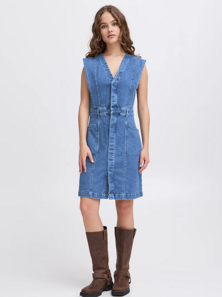 ICHI Denim Tank Dress