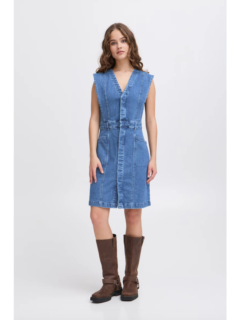 ICHI Denim Tank Dress